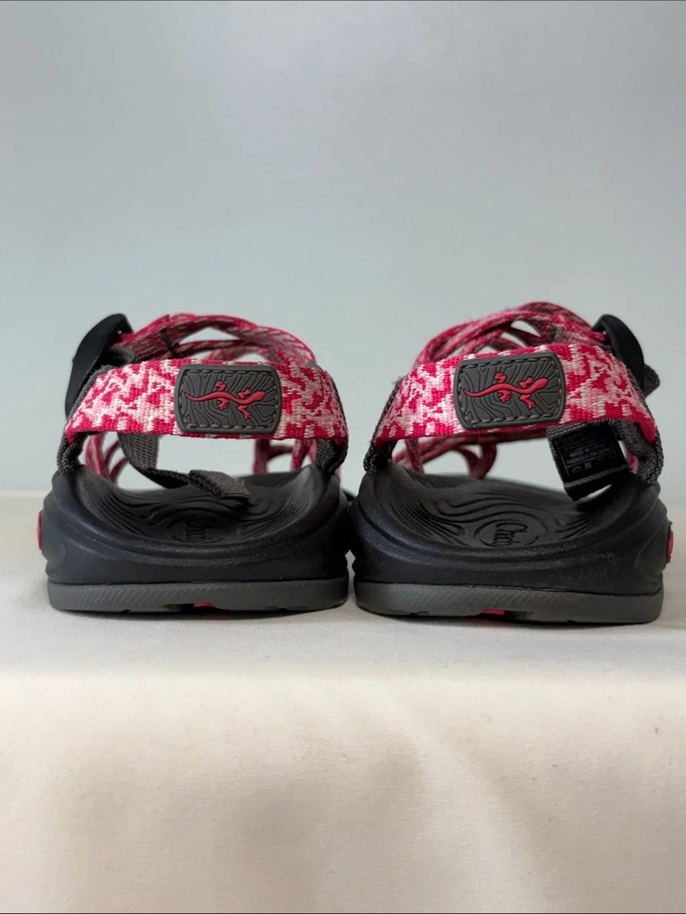 Chaco Women's Z/Cloud Pink and Black Strappy Outdoor Sandals